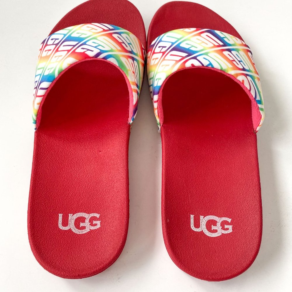 UGG Little Kid's & Kid's Logo Pool Slides - Picture 3 of 8
